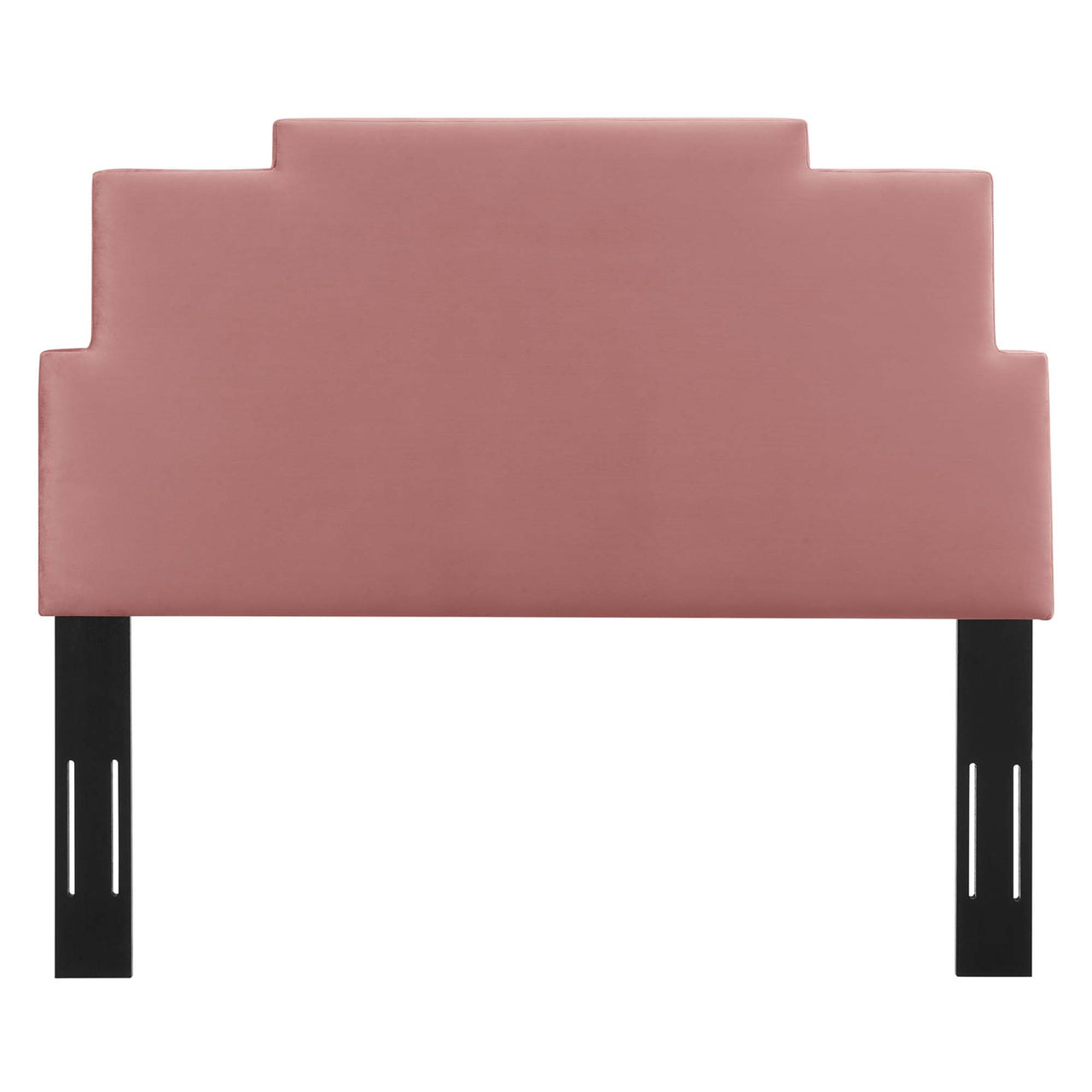 Throne Upholstered Velvet Twin Headboard, Dusty Rose