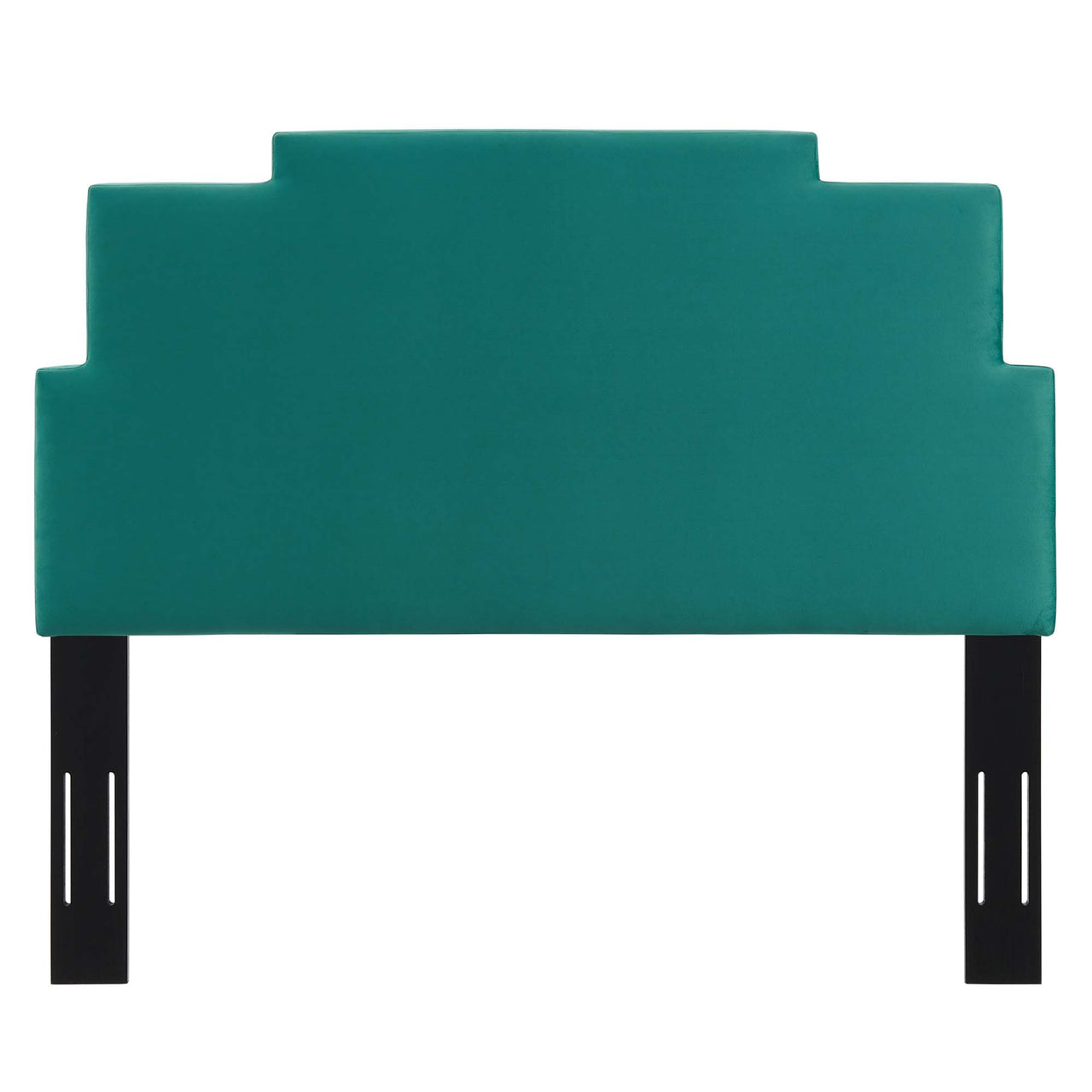 Throne Upholstered Velvet Twin Headboard, Teal