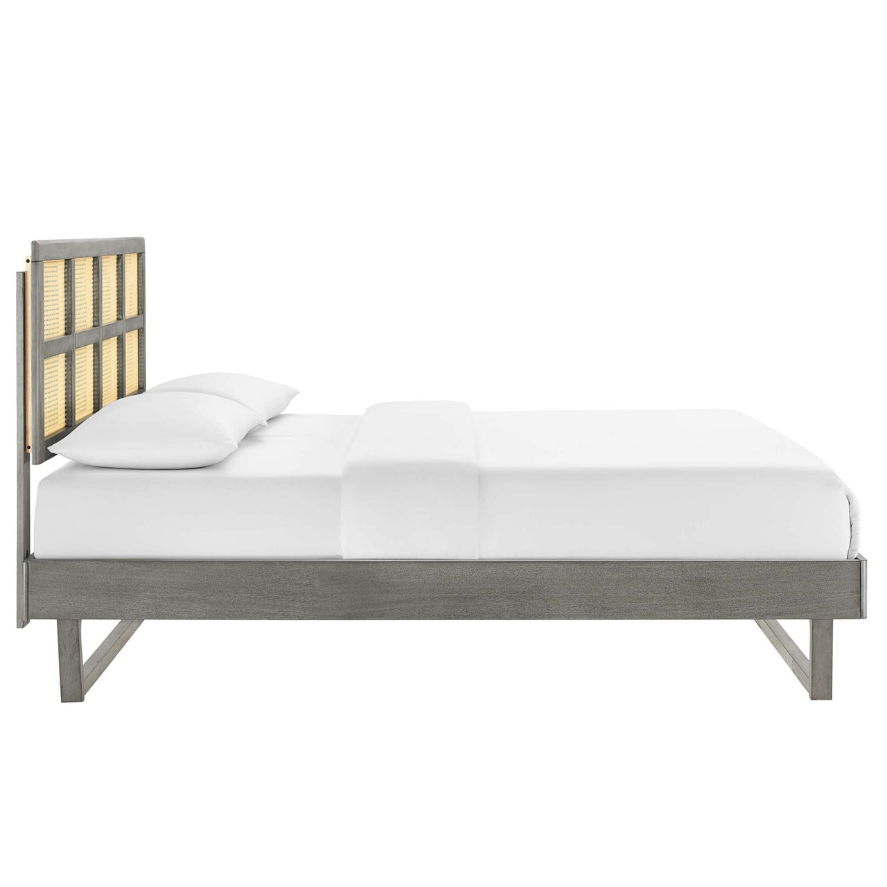 Matrix Queen Platform Bed, Gray