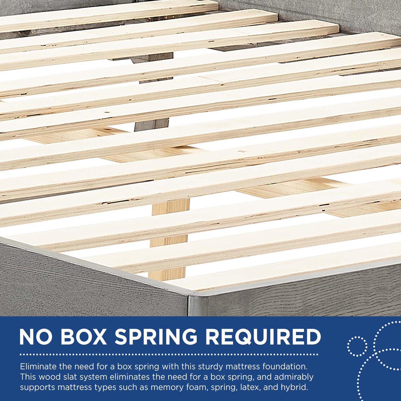 Matrix Queen Platform Bed, Gray