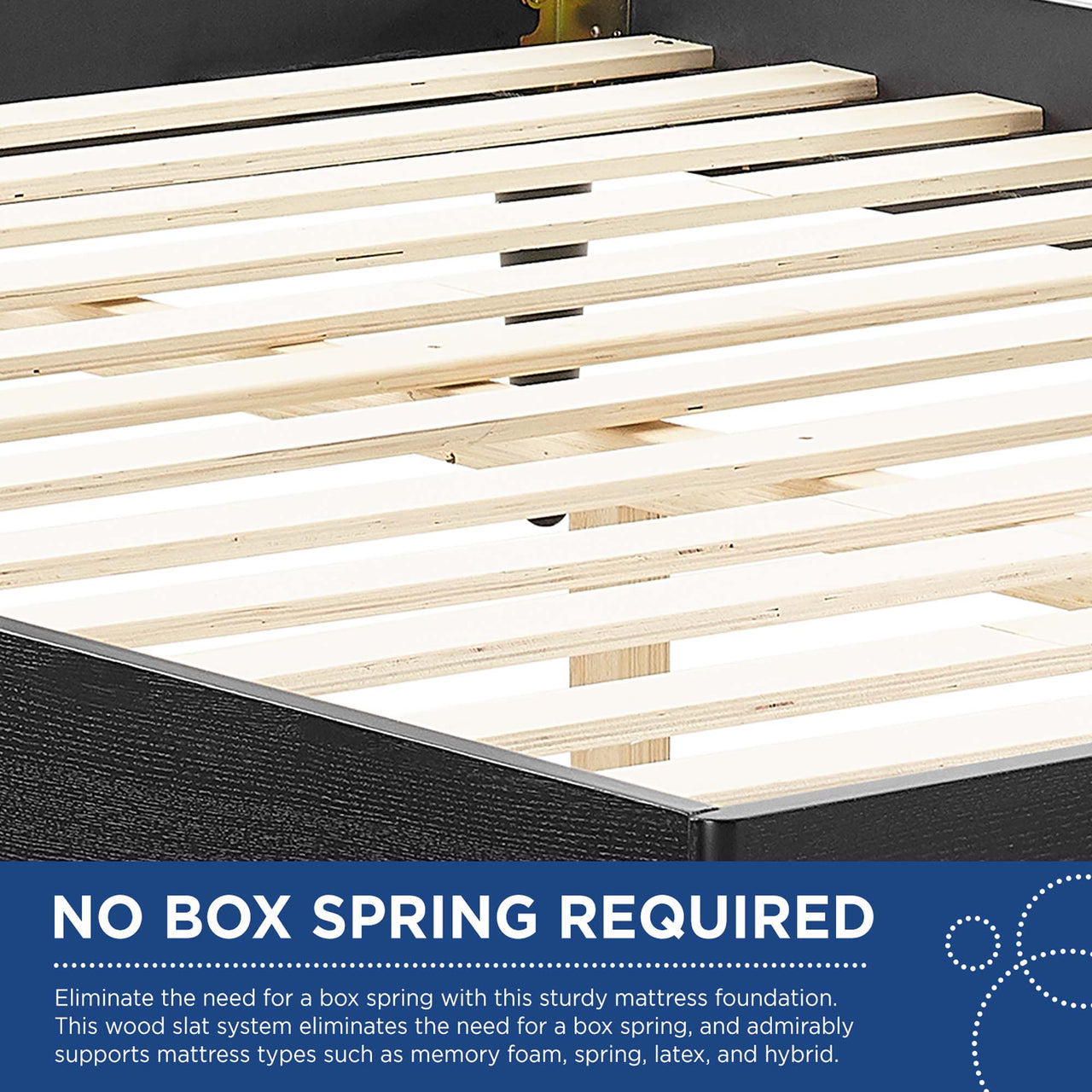 Matrix Queen Platform Bed, Black