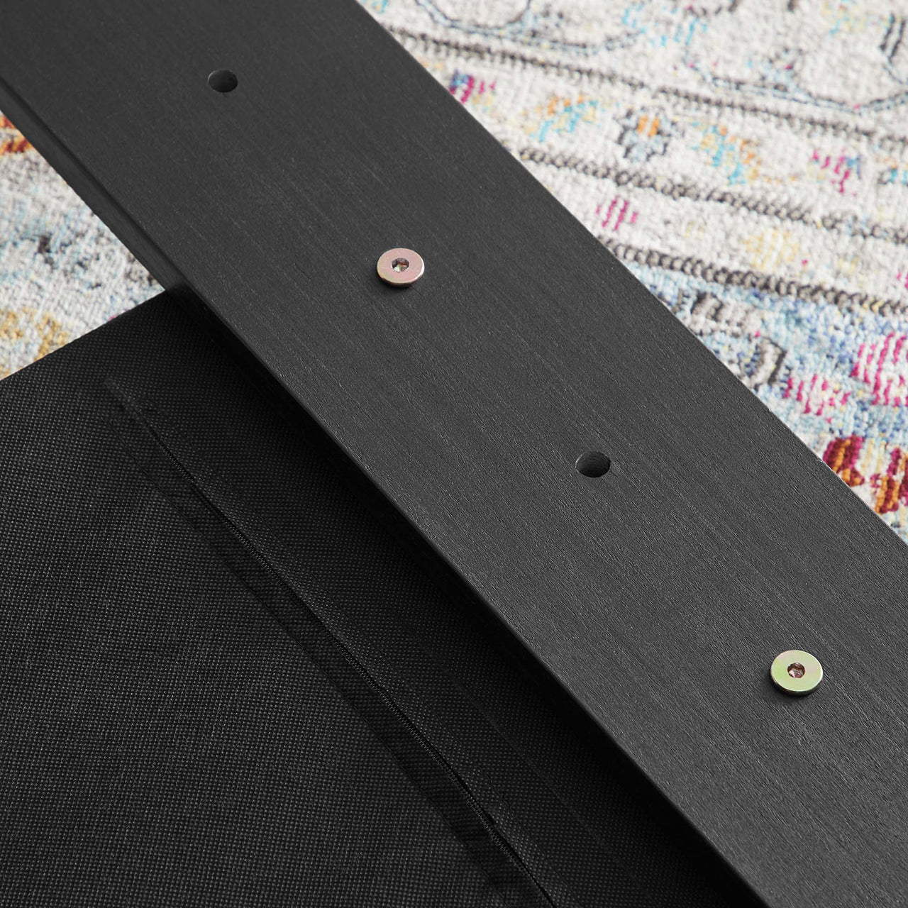 Avielle Velvet Twin Headboard, Charcoal