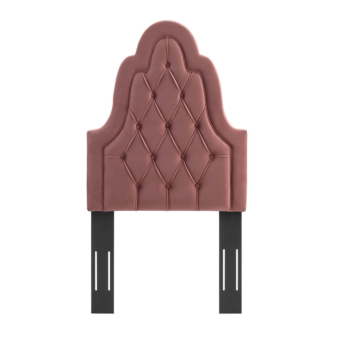 Avielle Velvet Twin Headboard, Dusty Rose