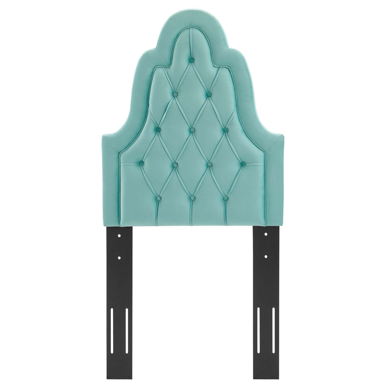 Avielle Velvet Twin Headboard, Mint