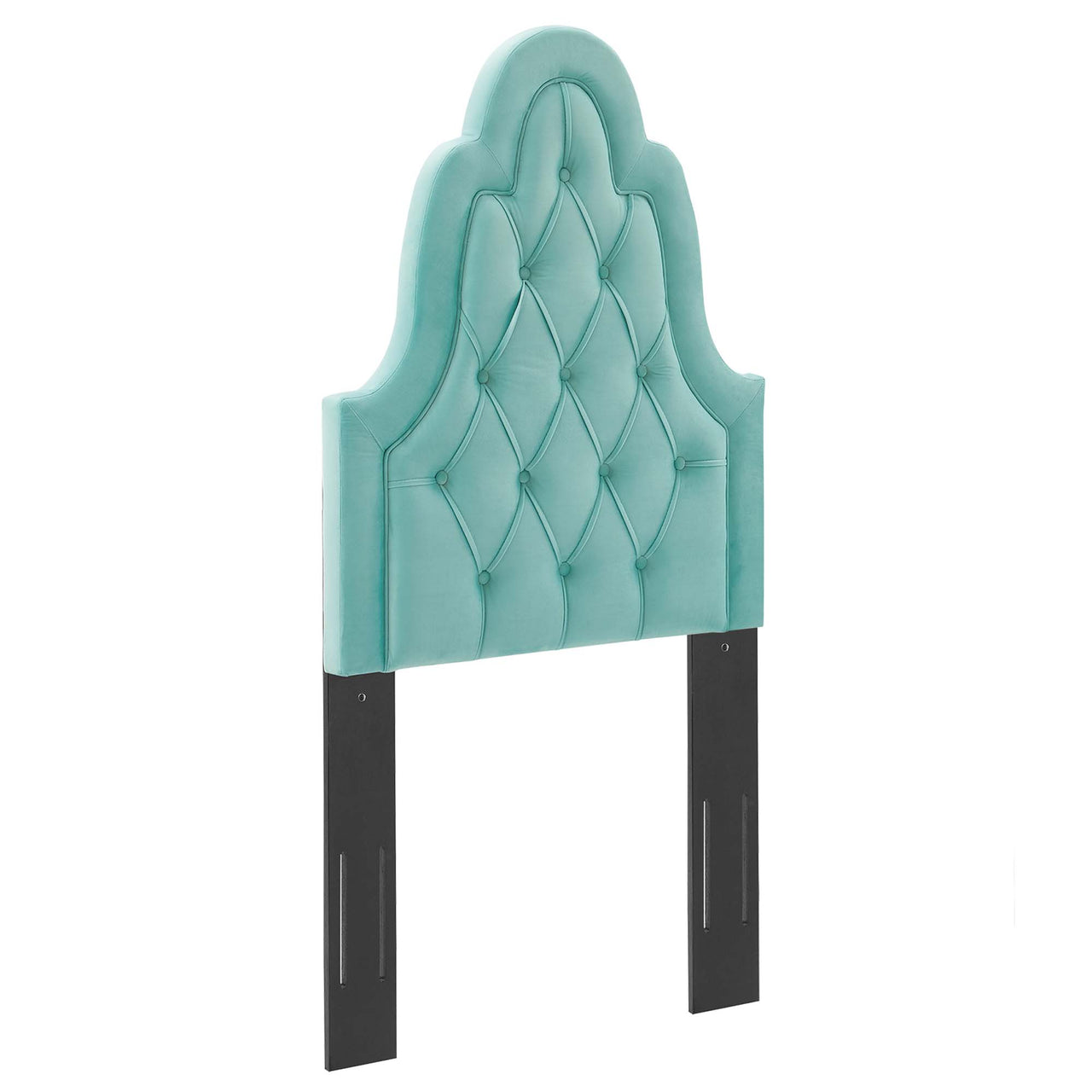 Avielle Velvet Twin Headboard, Mint