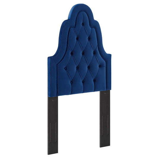 Avielle Velvet Twin Headboard, Navy