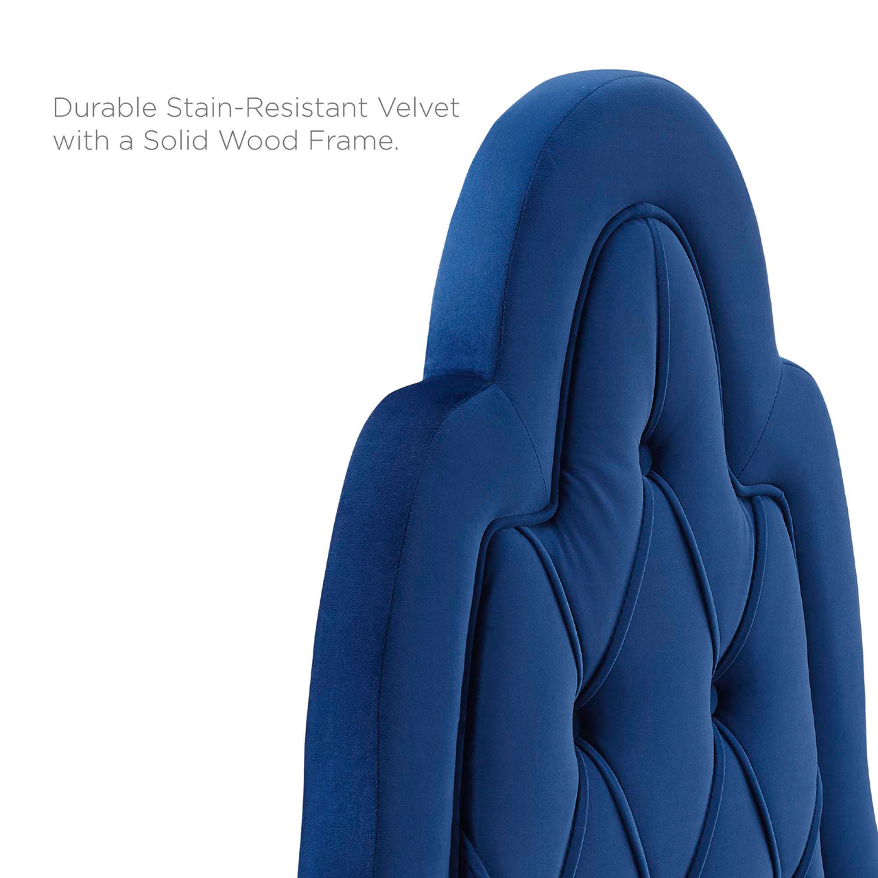 Avielle Velvet Twin Headboard, Navy