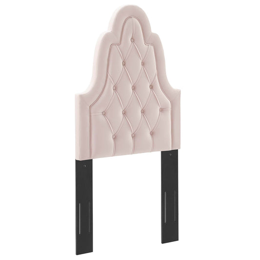Avielle Velvet Twin Headboard, Pink