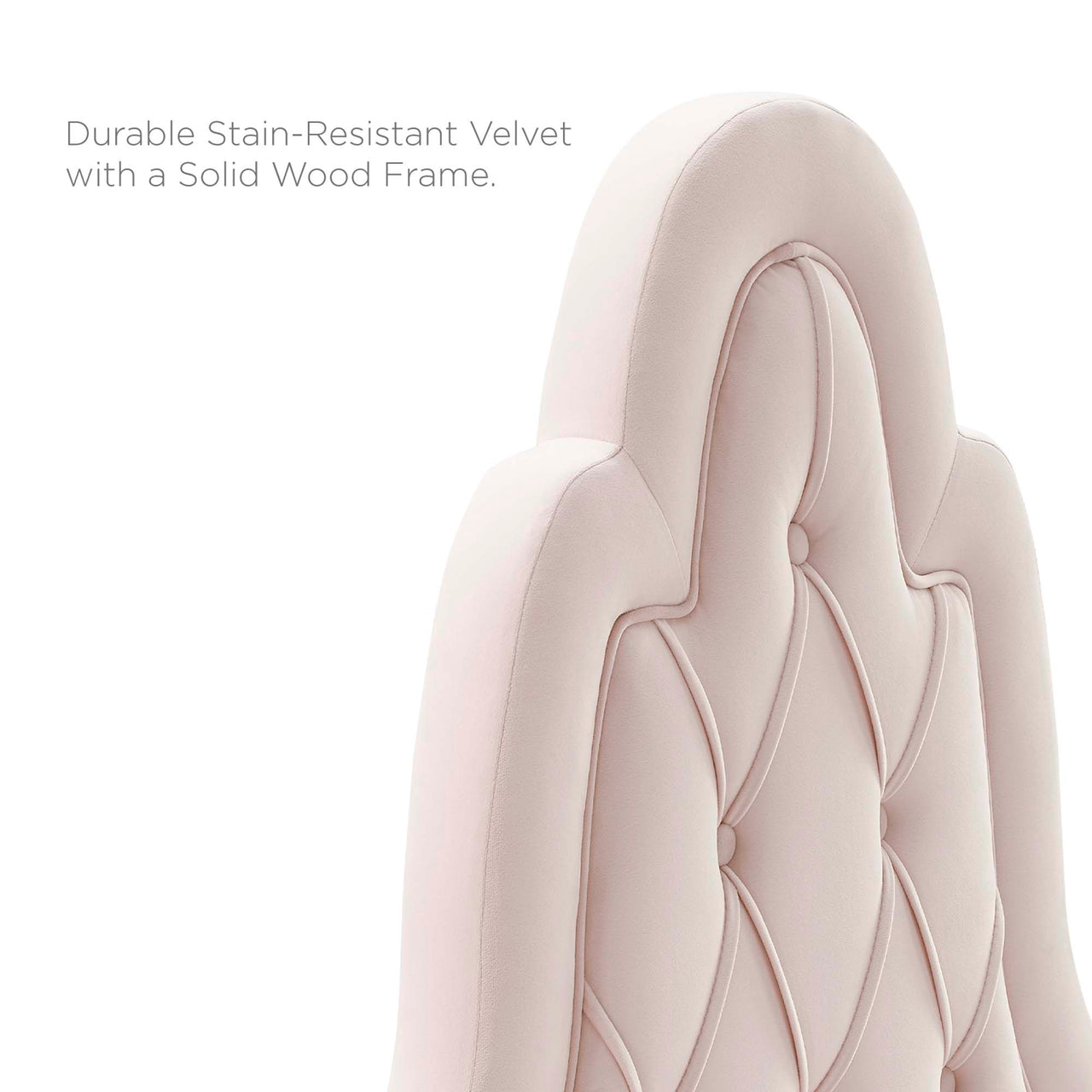 Avielle Velvet Twin Headboard, Pink