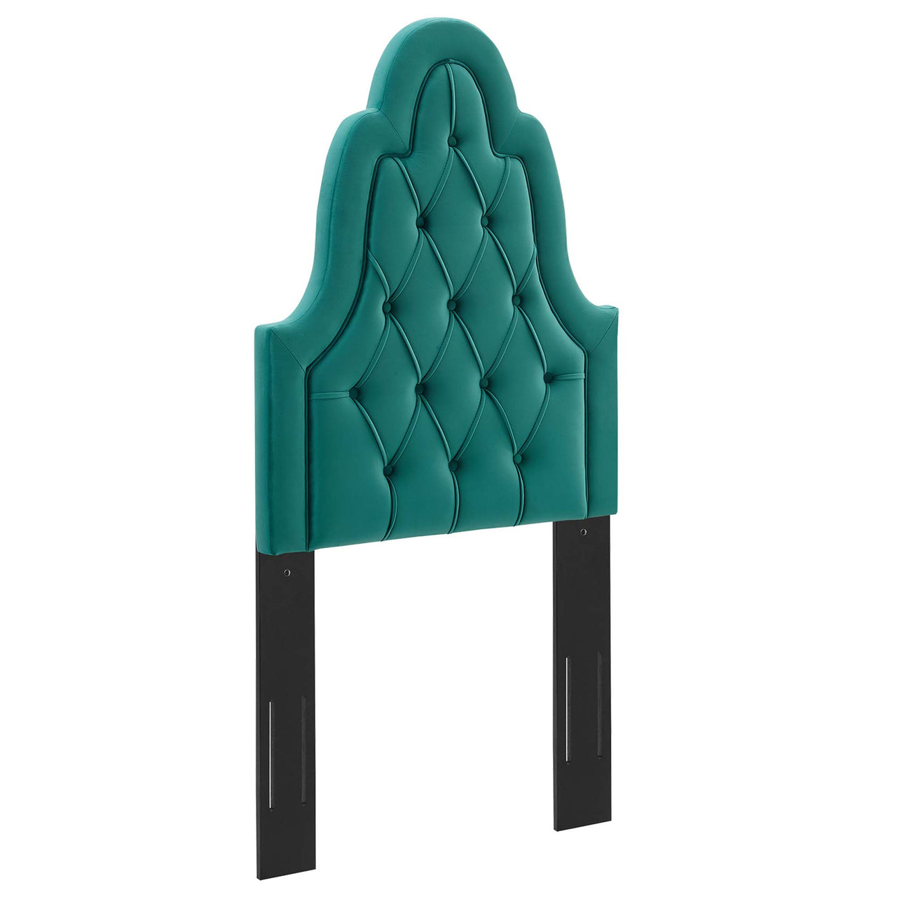 Avielle Velvet Twin Headboard, Teal