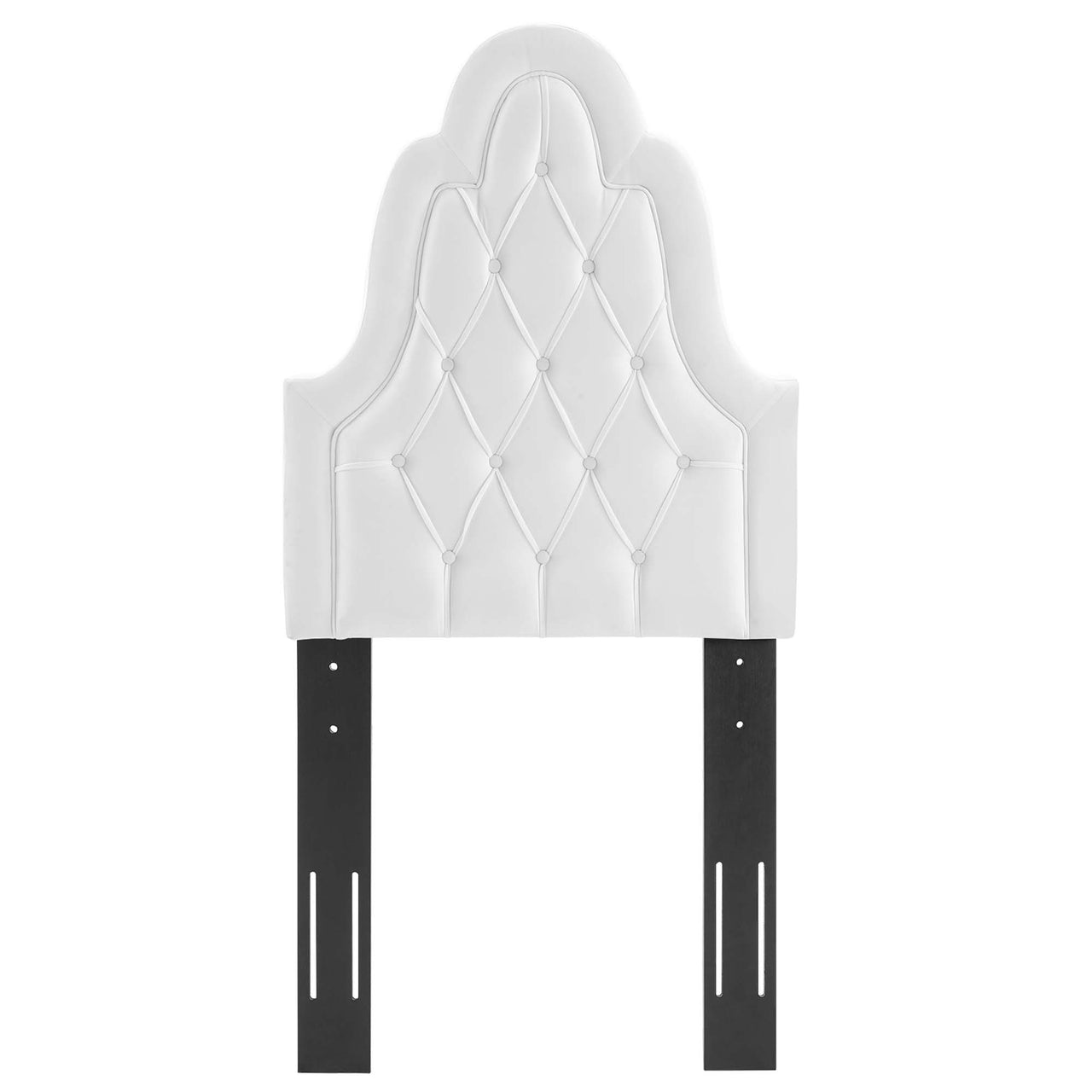 Avielle Velvet Twin Headboard, White