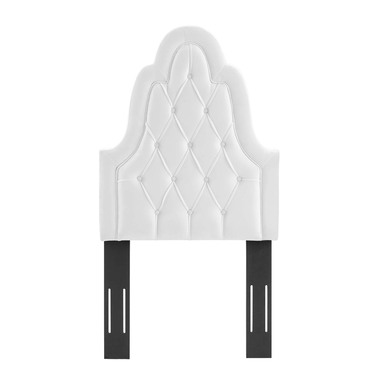 Avielle Velvet Twin Headboard, White