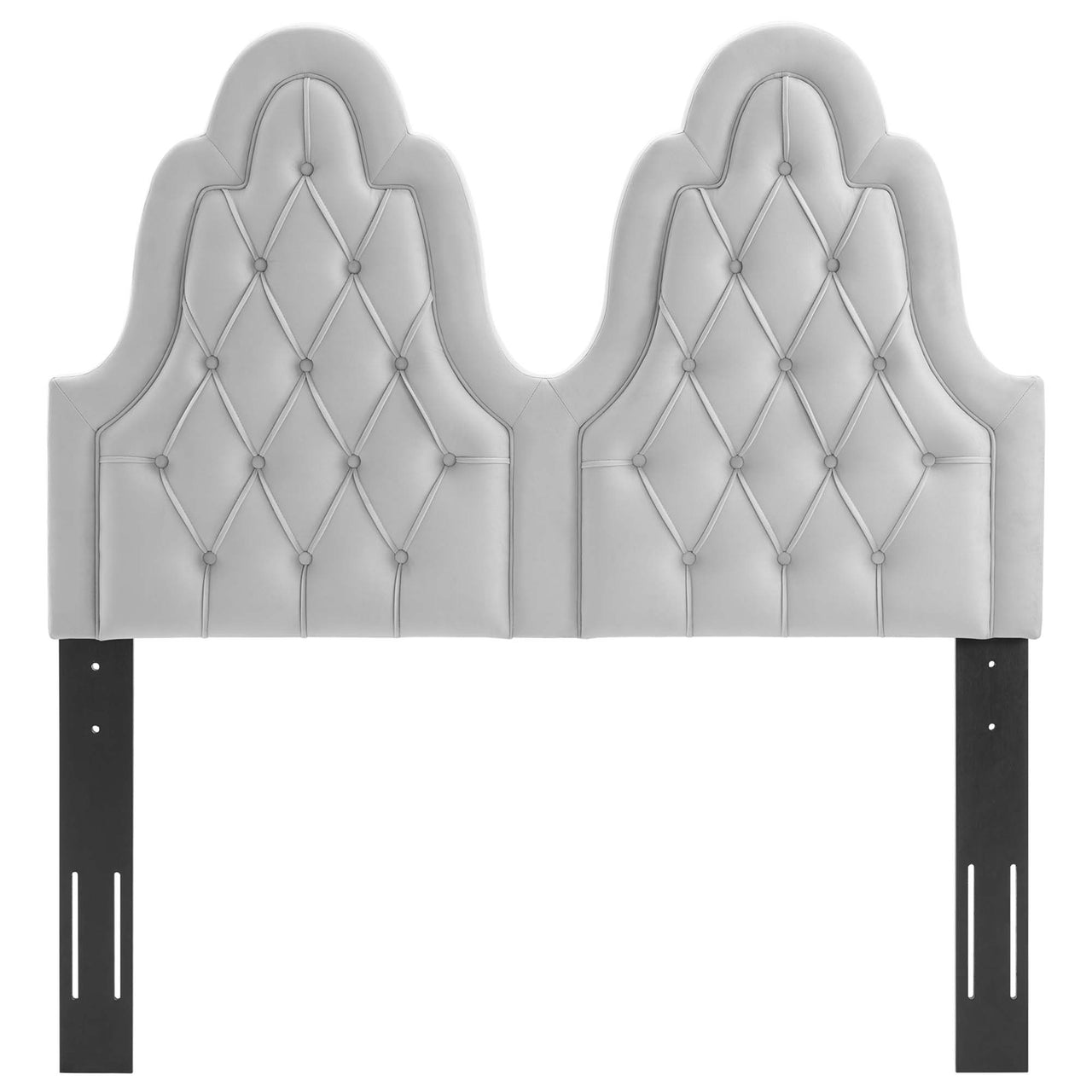 Avielle Velvet King | California King Headboard, Light Gray