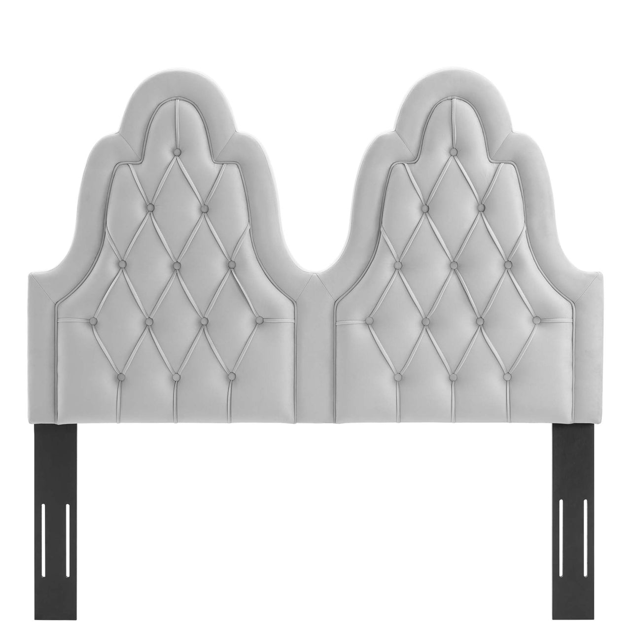 Avielle Velvet King | California King Headboard, Light Gray