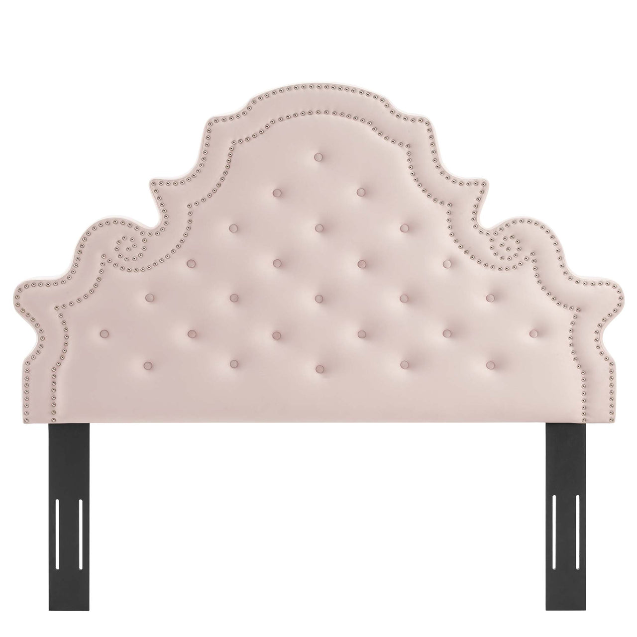 Crown Velvet Twin Headboard, Pink