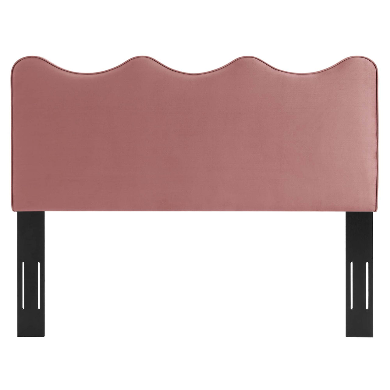 Ondine Upholstered Velvet Twin Headboard, Dusty Rose