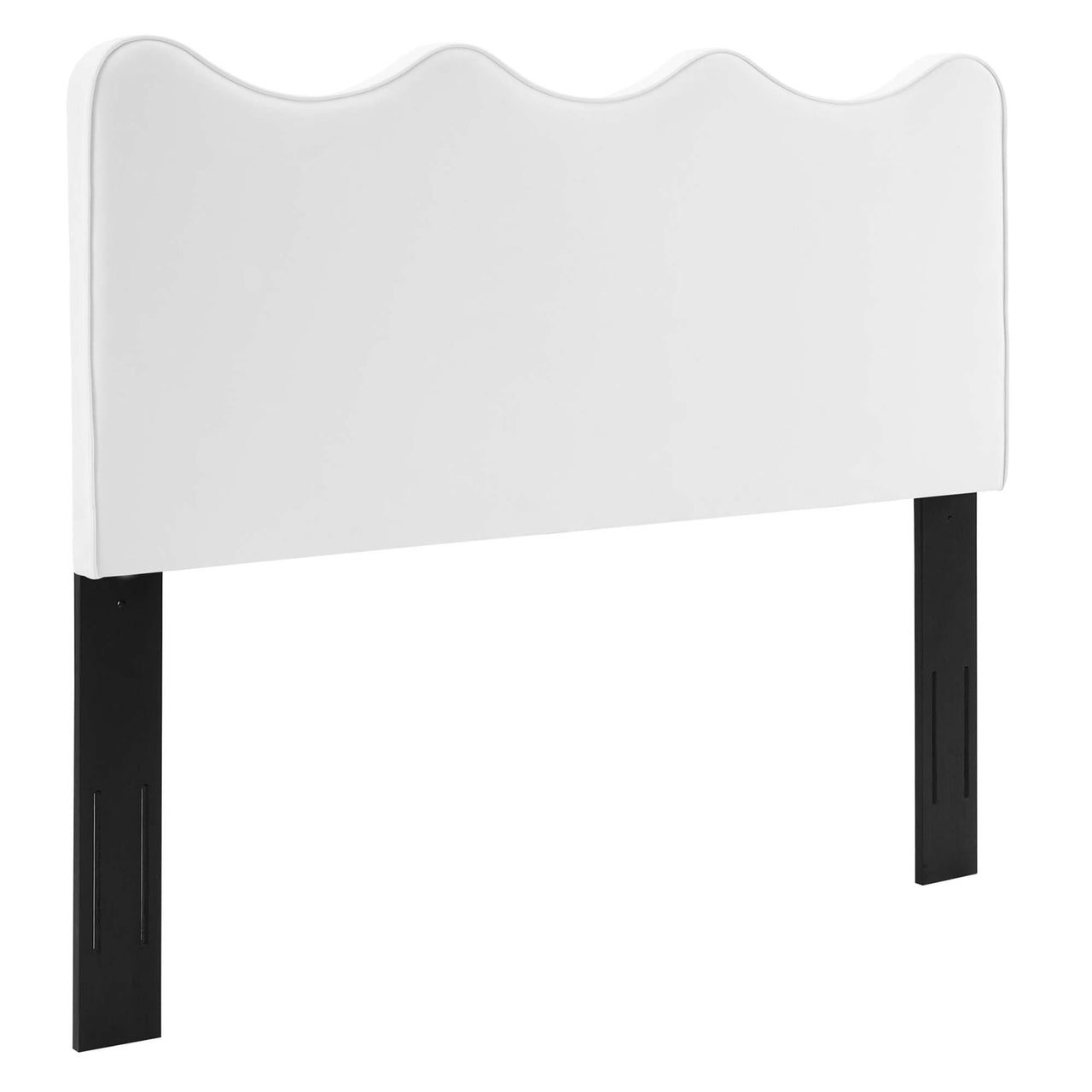 Ondine Upholstered Velvet Full | Queen Headboard, White