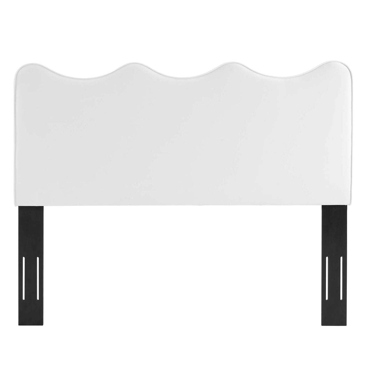 Ondine Upholstered Velvet Full | Queen Headboard, White