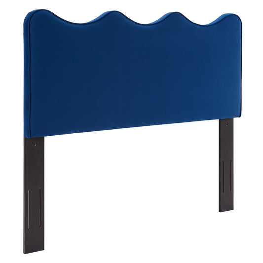 Ondine Upholstered Velvet King | California King Headboard, Navy