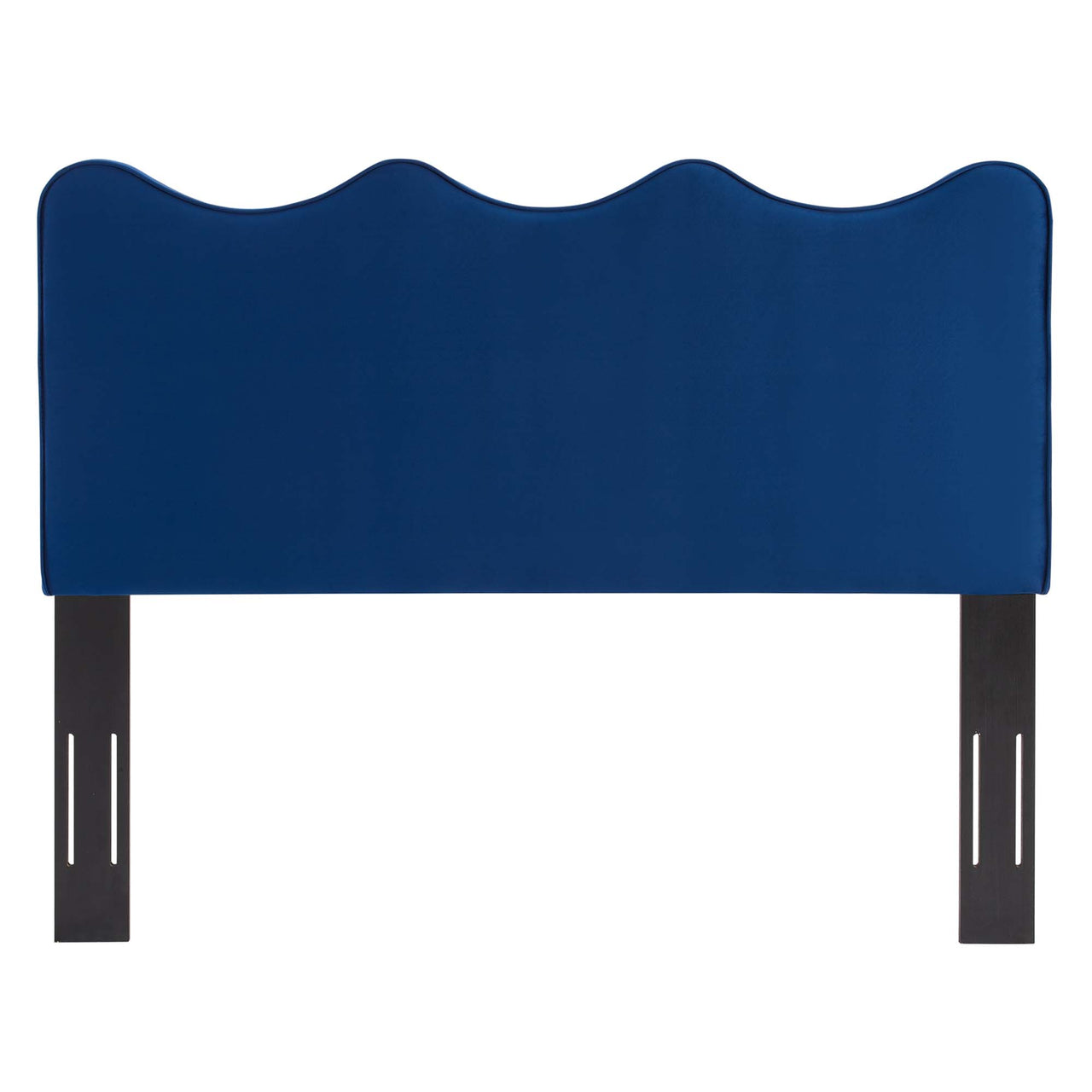 Amplitude Velvet King Platform Bed, Navy
