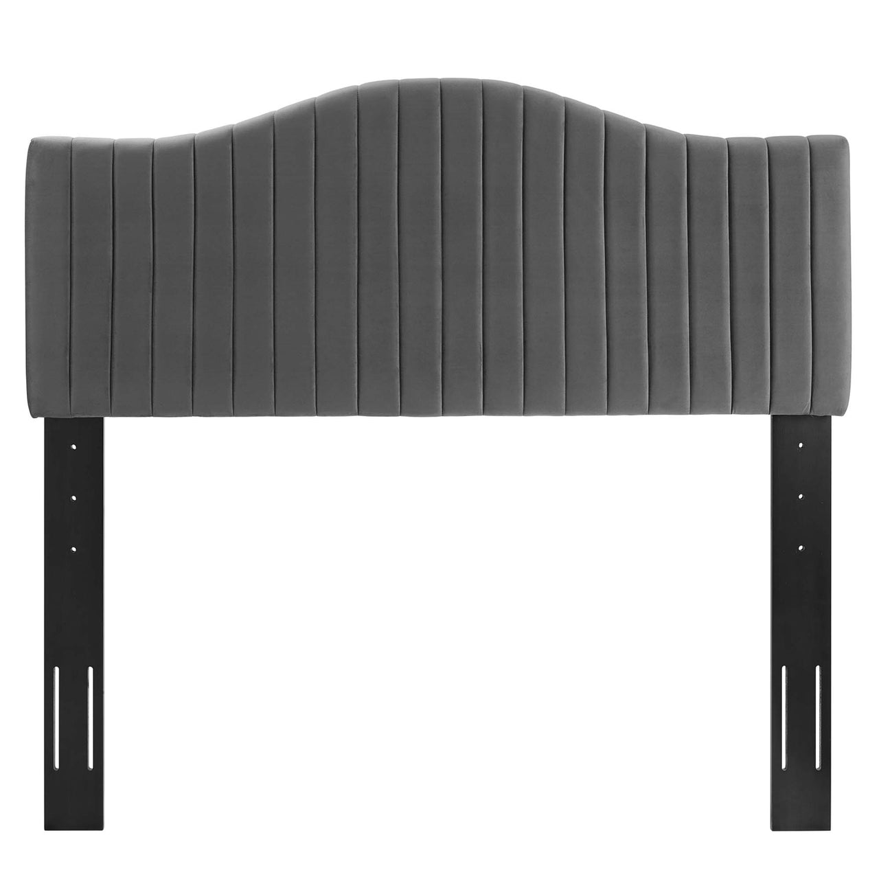Bree Velvet Twin Headboard, Charcoal