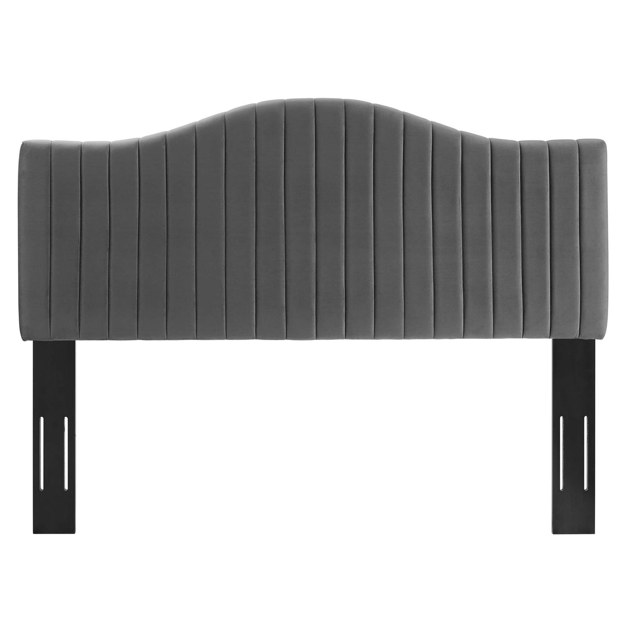 Bree Velvet Twin Headboard, Charcoal