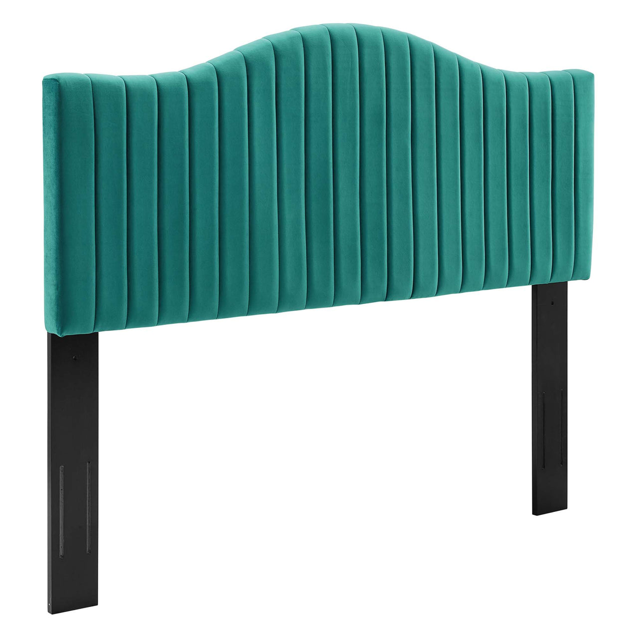 Cascade Upholstered Velvet Full Platform Bed, Teal