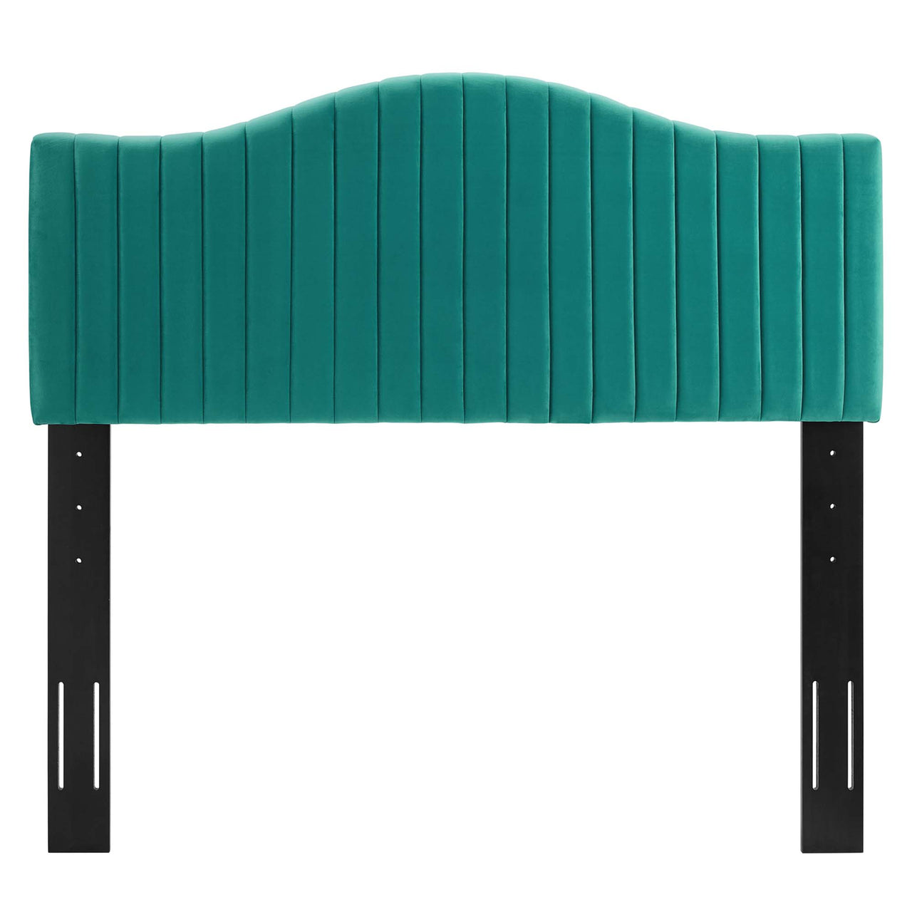 Cascade Upholstered Velvet Full Platform Bed, Teal