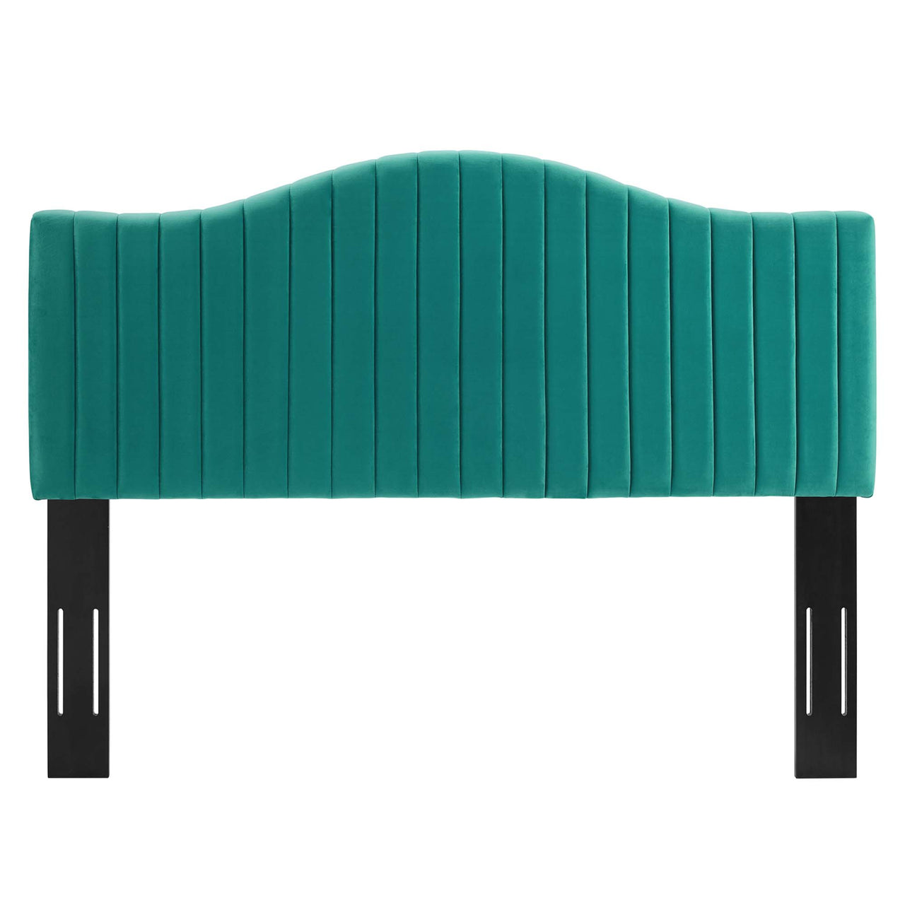 Cascade Upholstered Velvet Full Platform Bed, Teal