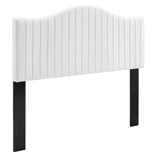 Bree Velvet King | California King Headboard, White