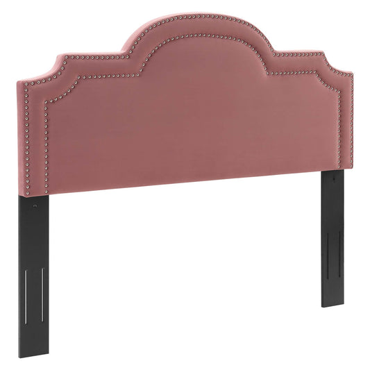 Belle Velvet Twin Headboard, Dusty Rose