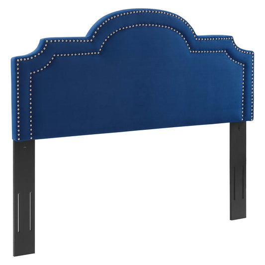 Belle Velvet Full | Queen Headboard, Navy