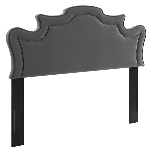 Seraph Velvet King | California King Headboard, Charcoal