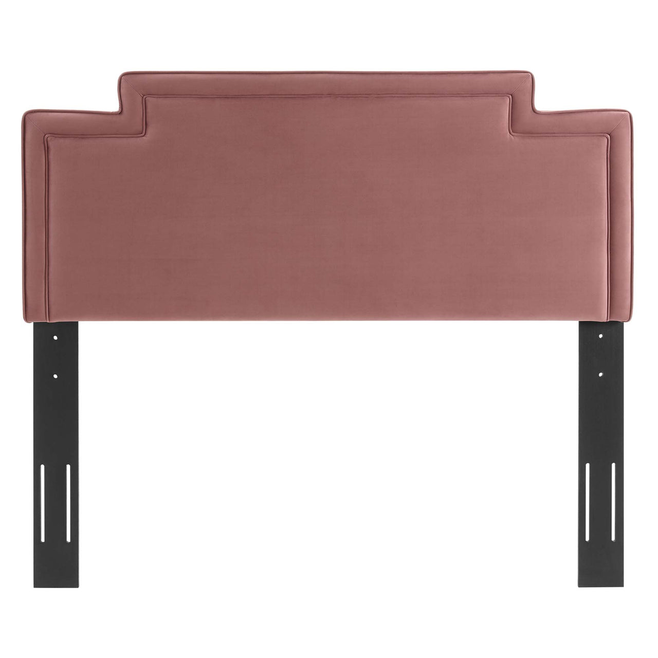 Valonna Upholstered Velvet Twin Bed, Dusty Rose