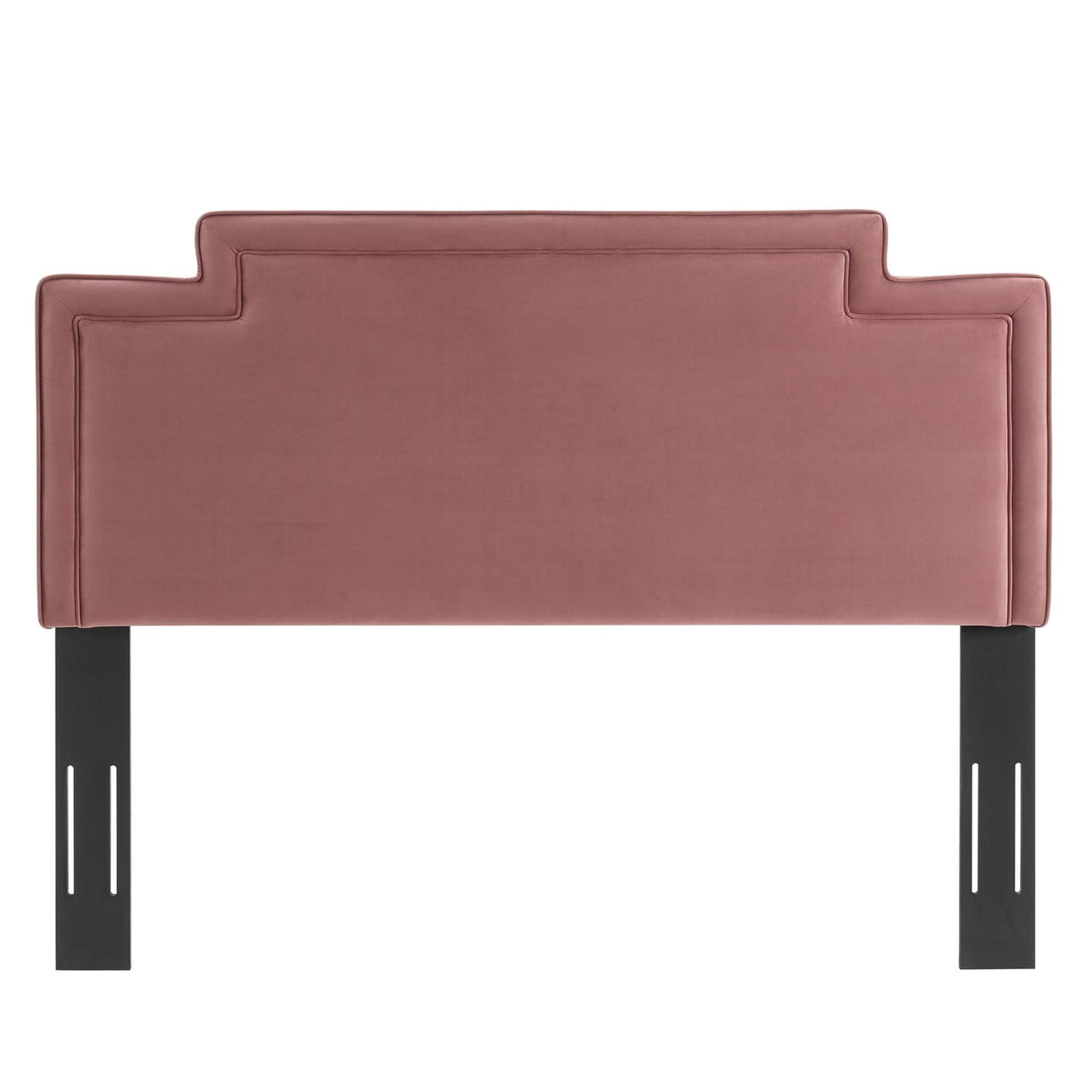 Valonna Upholstered Velvet Twin Bed, Dusty Rose