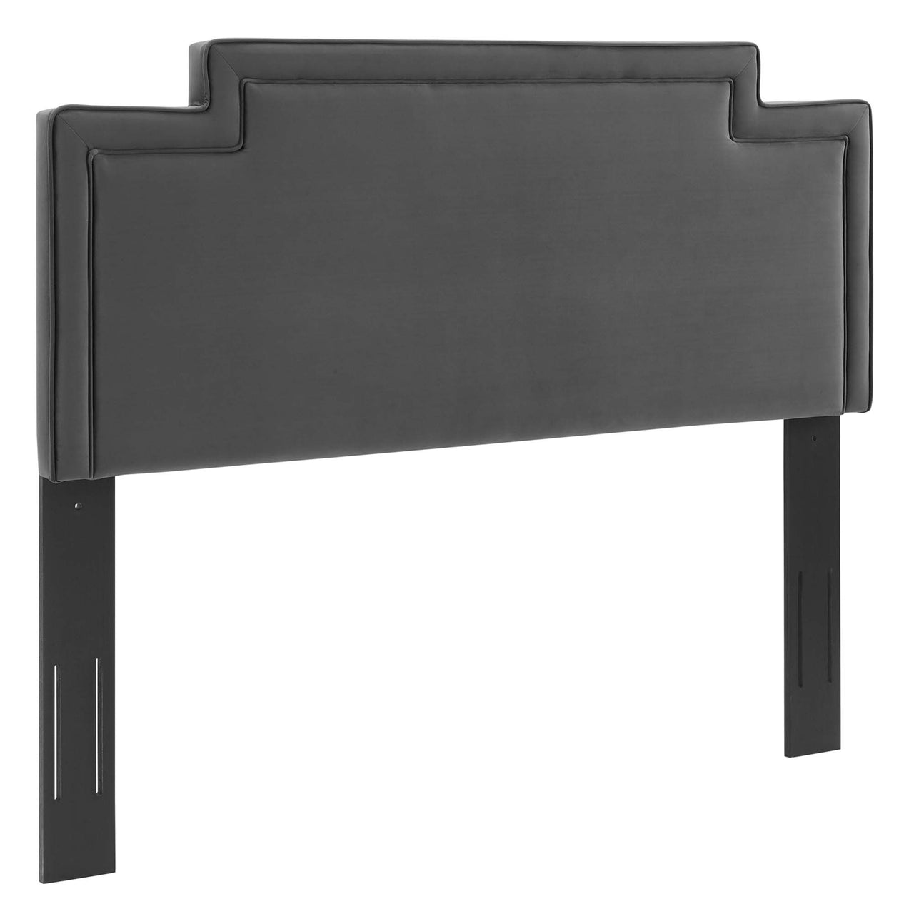 Veil Velvet Full | Queen Headboard, Charcoal