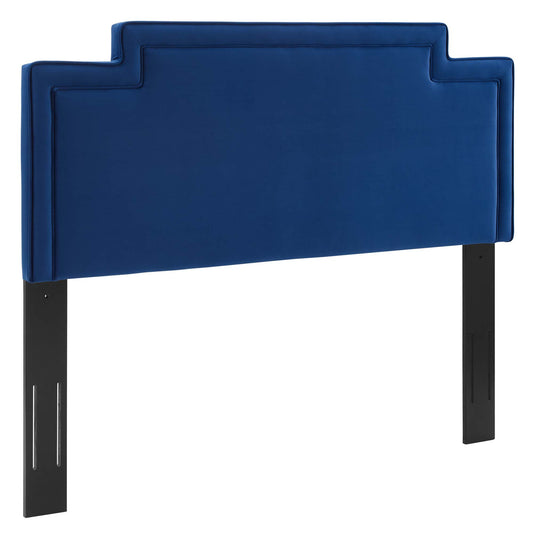 Veil Velvet Full | Queen Headboard, Navy