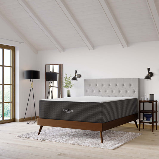 16" Cooling Memory Foam Gel Queen Mattress, AVEM16, White