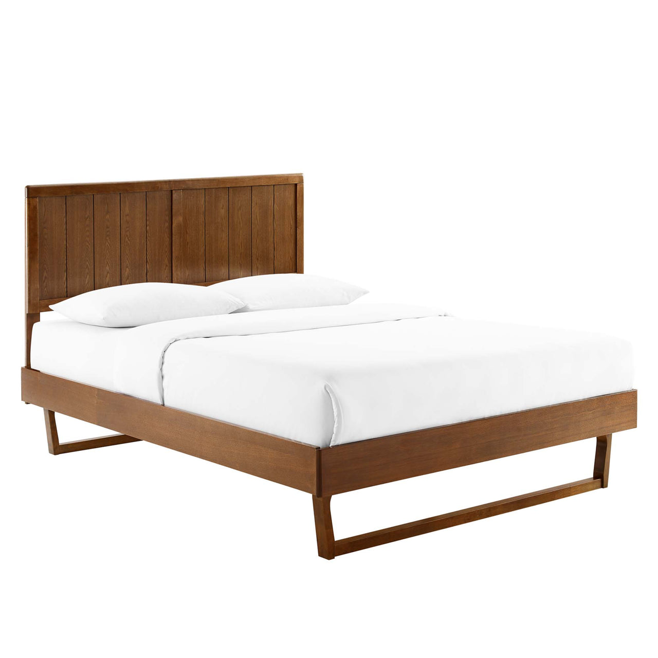 Alvara Full Platform Bed, Walnut