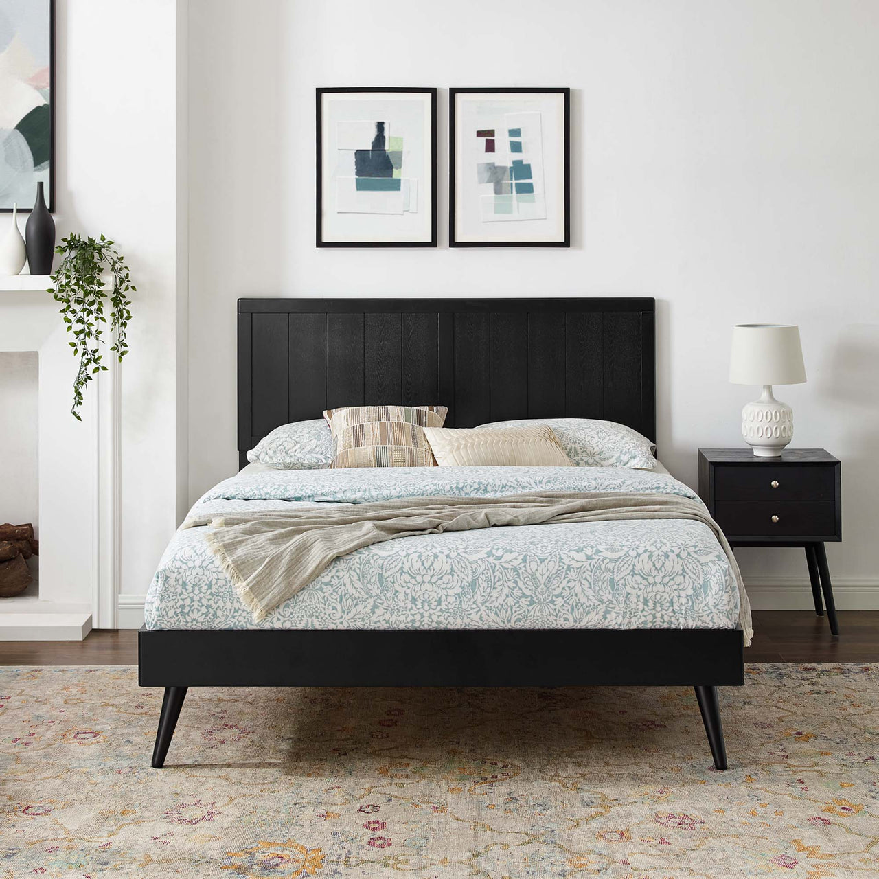 Alvara Full Platform Bed, Black