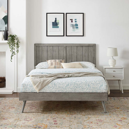 Alvara Eastern King Platform Bed, Gray