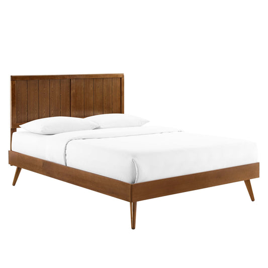 Alvara Twin Platform Bed, Walnut