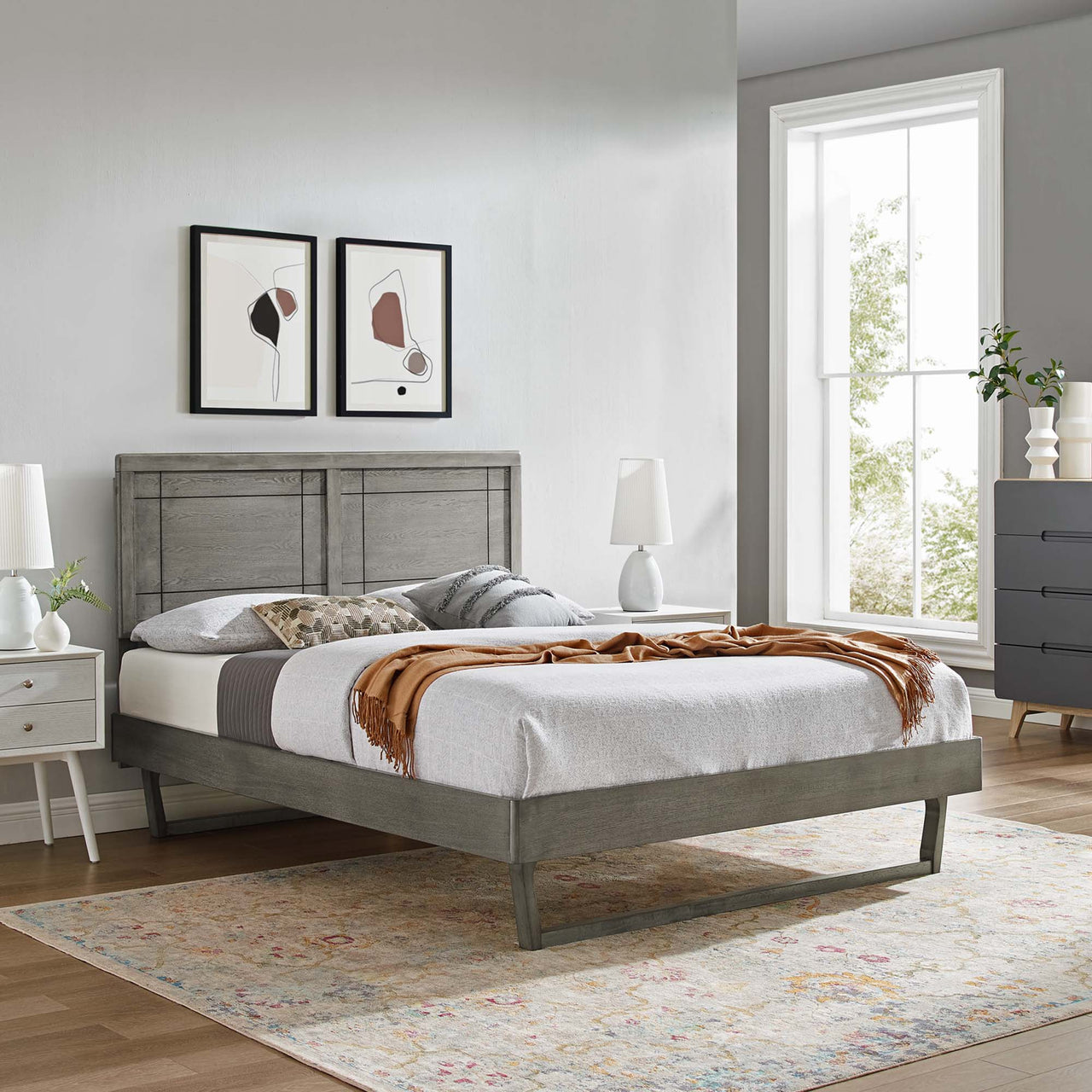 Eldenwood Twin Platform Bed, Gray