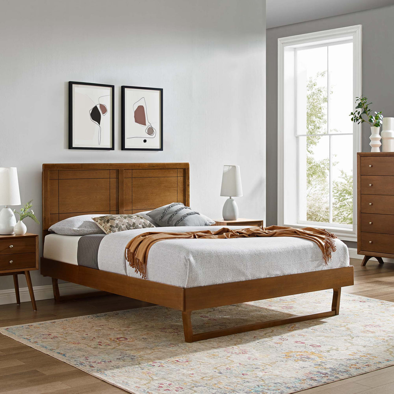 Eldenwood Twin Platform Bed, Walnut