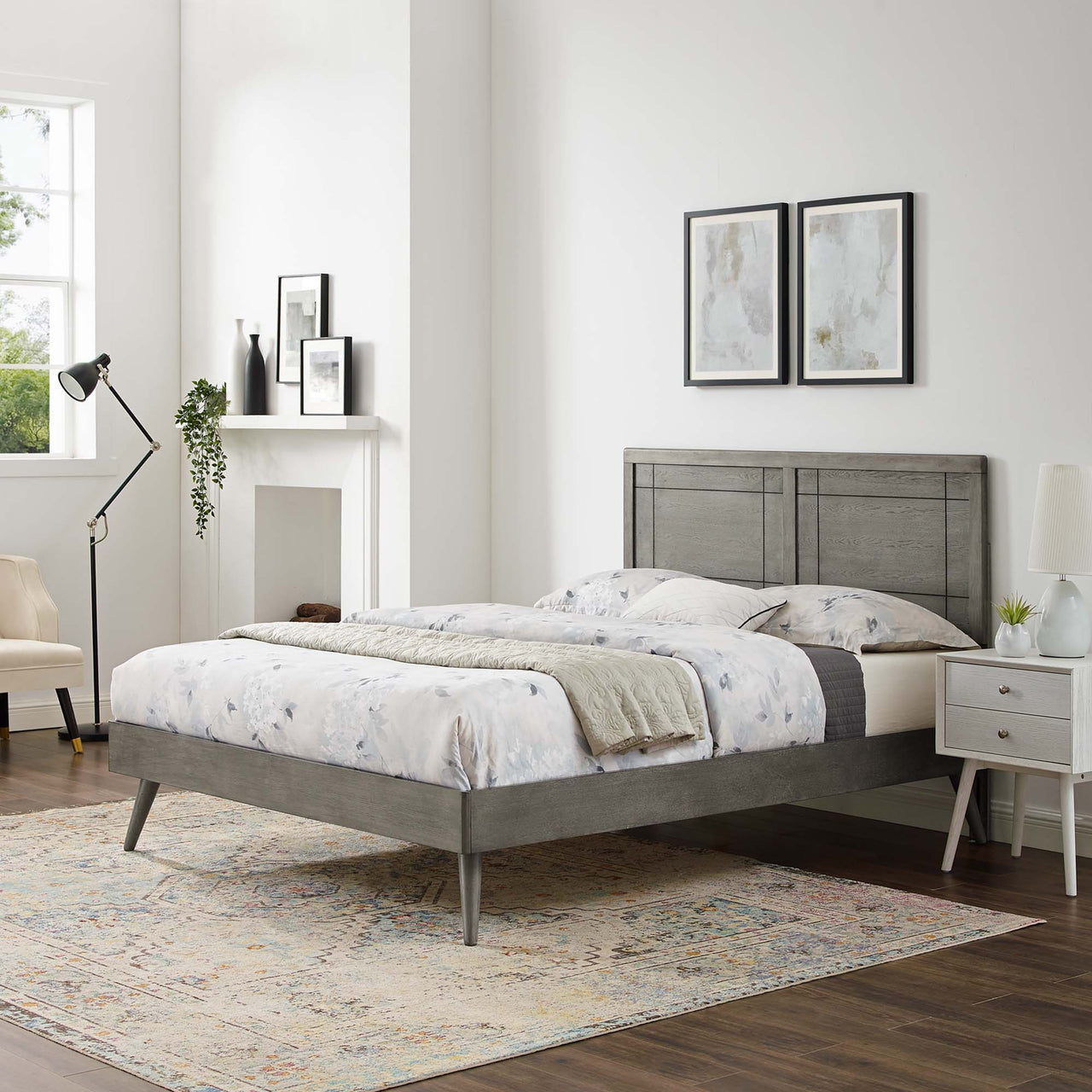 Eldenwood Twin Platform Bed, Gray