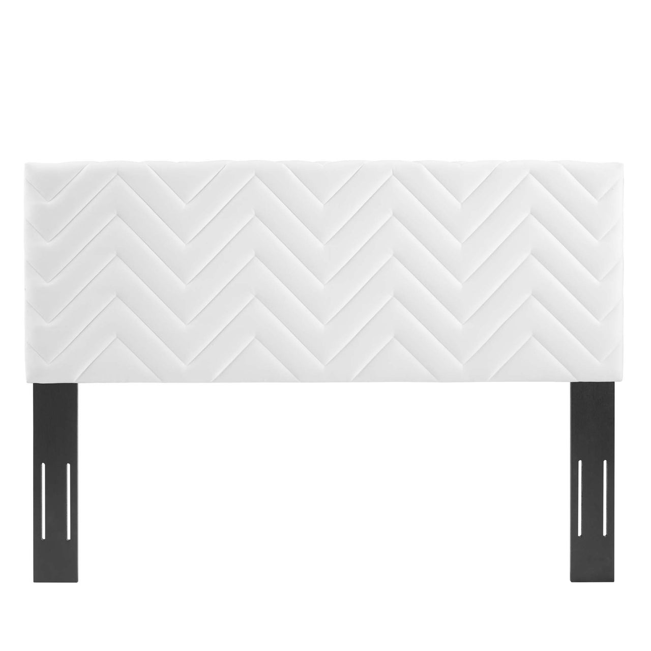 Wayfinder Velvet Full | Queen Headboard, White