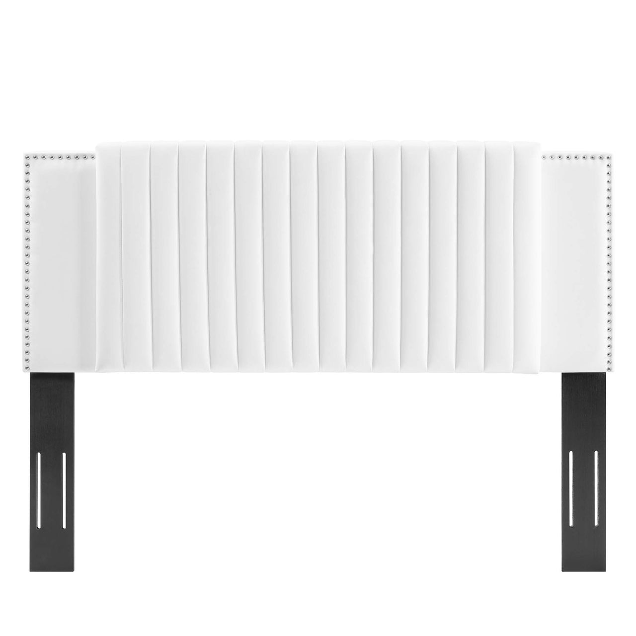 Zirelle Upholstered Velvet Queen Platform Bed, White