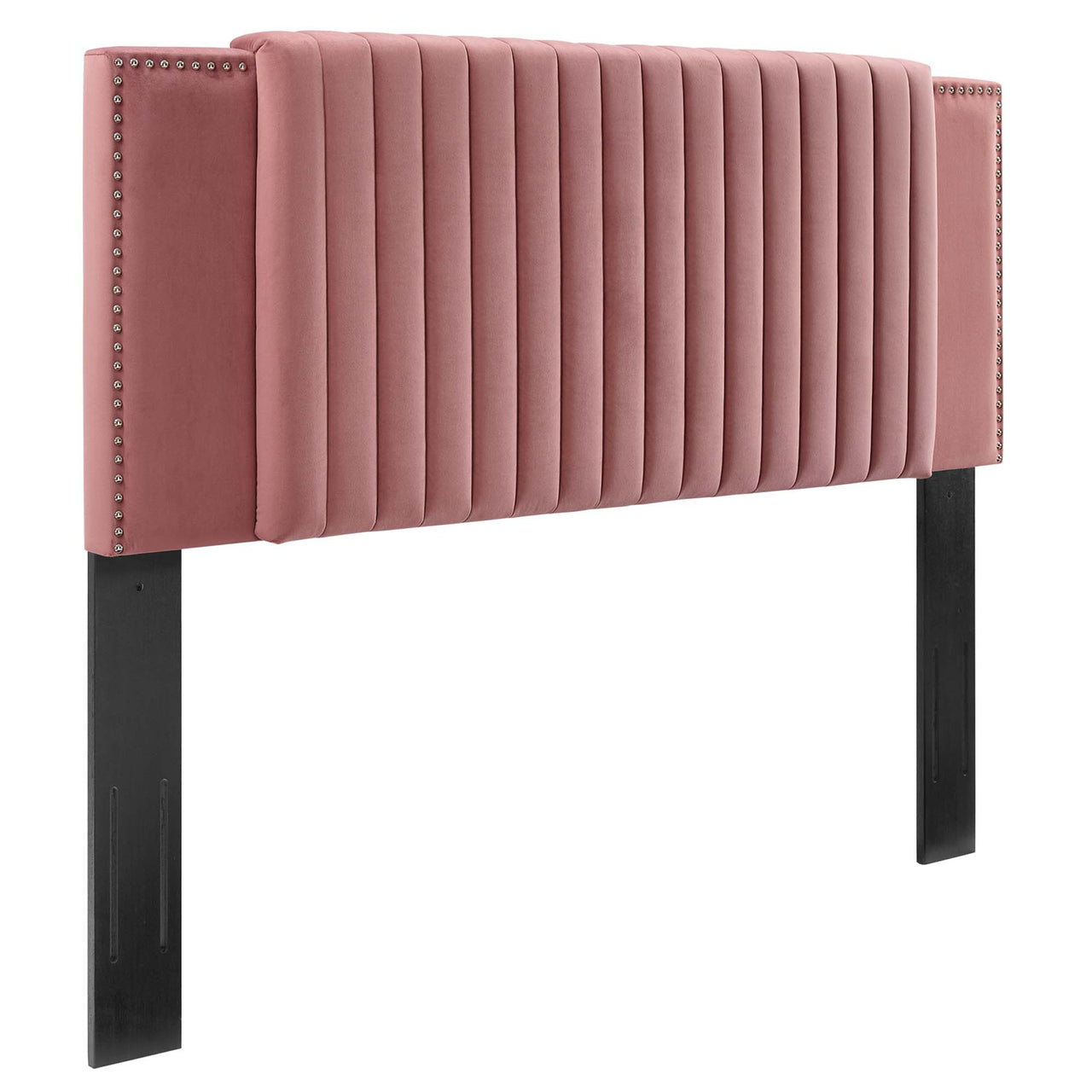 Tressa Upholstered Velvet King | California King Headboard, Dusty Rose