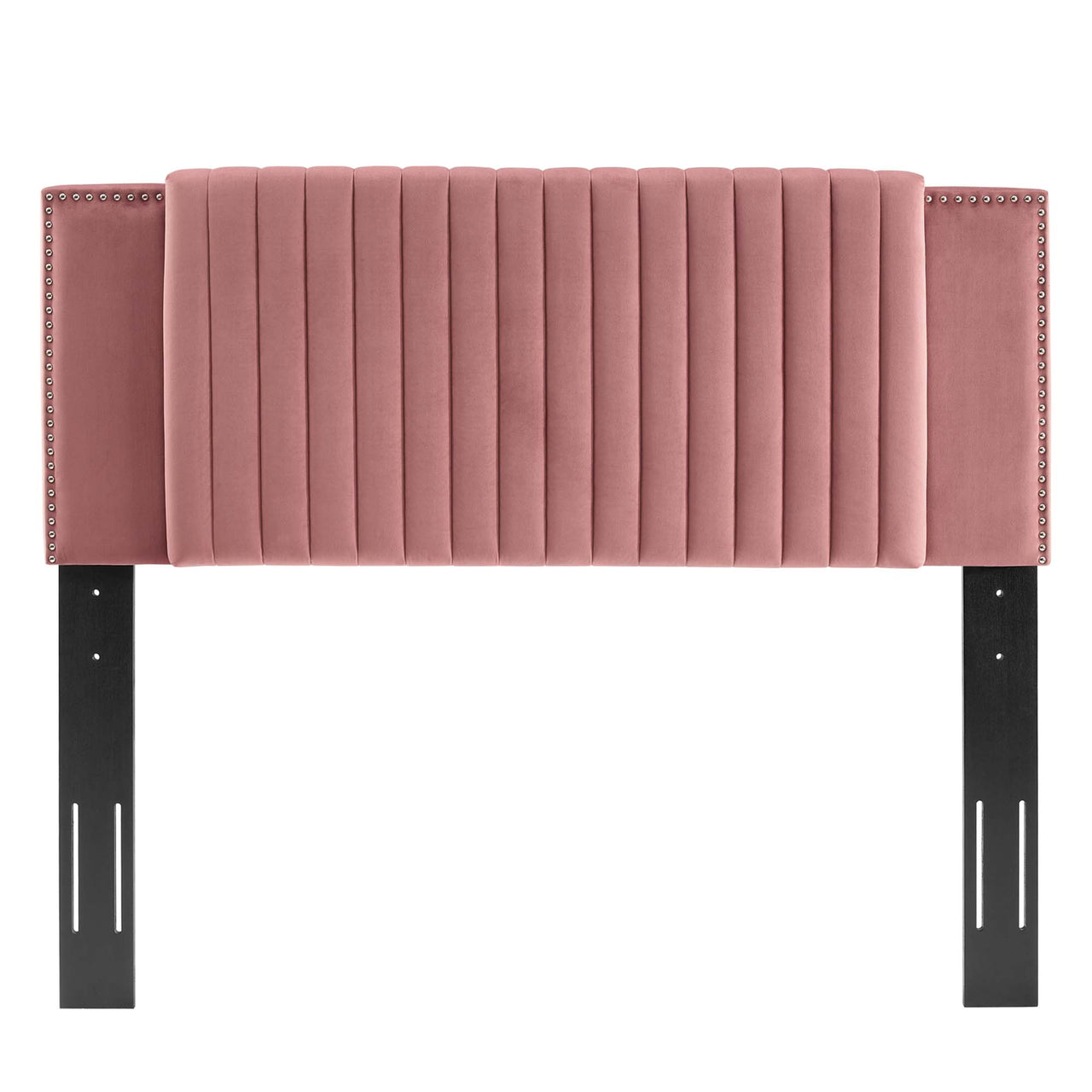 Tressa Upholstered Velvet King | California King Headboard, Dusty Rose