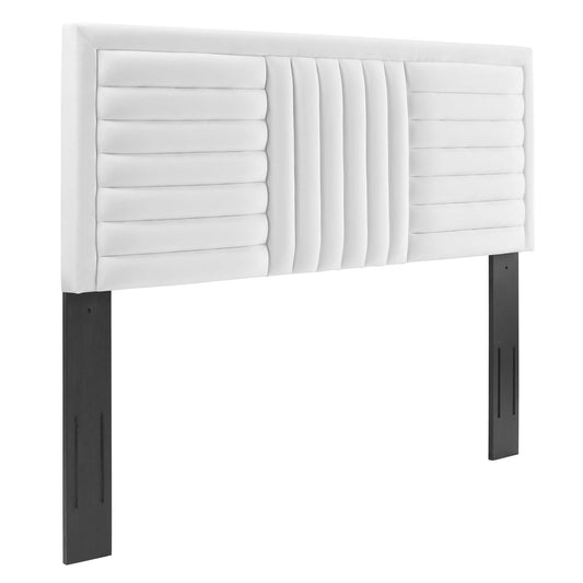 Mirielle Velvet King | California King Headboard, White